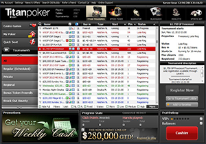 Titan Poker Tournament Lobby