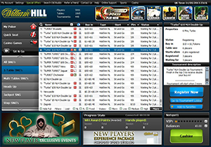 William Hill Poker Sit and Go Lobby